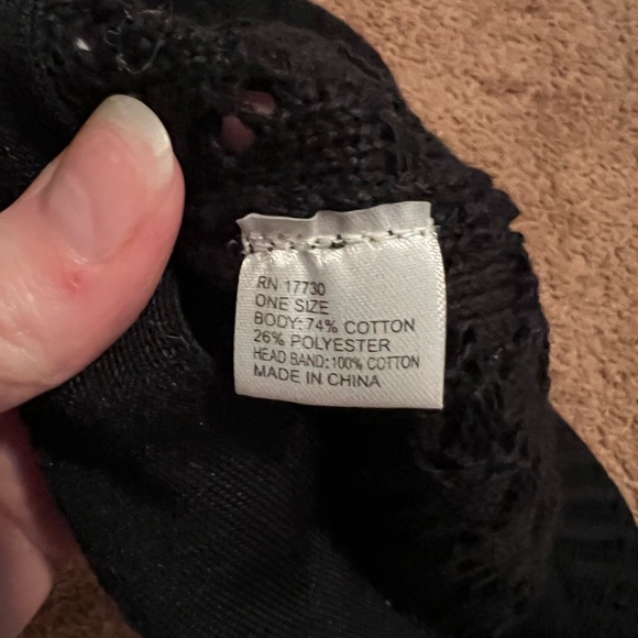 Xhilaration Womens Conductor Newsboy Hat Cap Beige Knit Black One Size - Picture 2 of 5